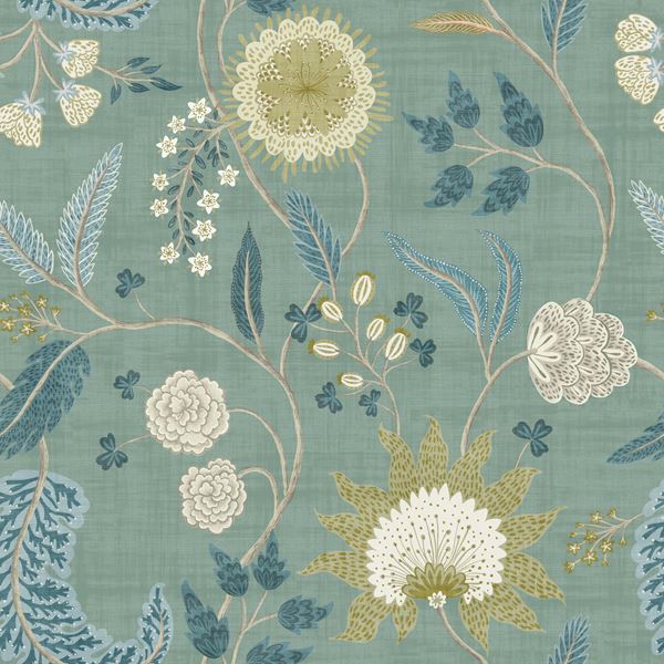 Fable Trail Wallpaper - Trail Seafoam